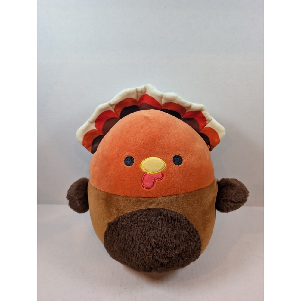 Squishmallows Turkey Plush 10" Thanksgiving Fall Harvest Orange Brown Soft